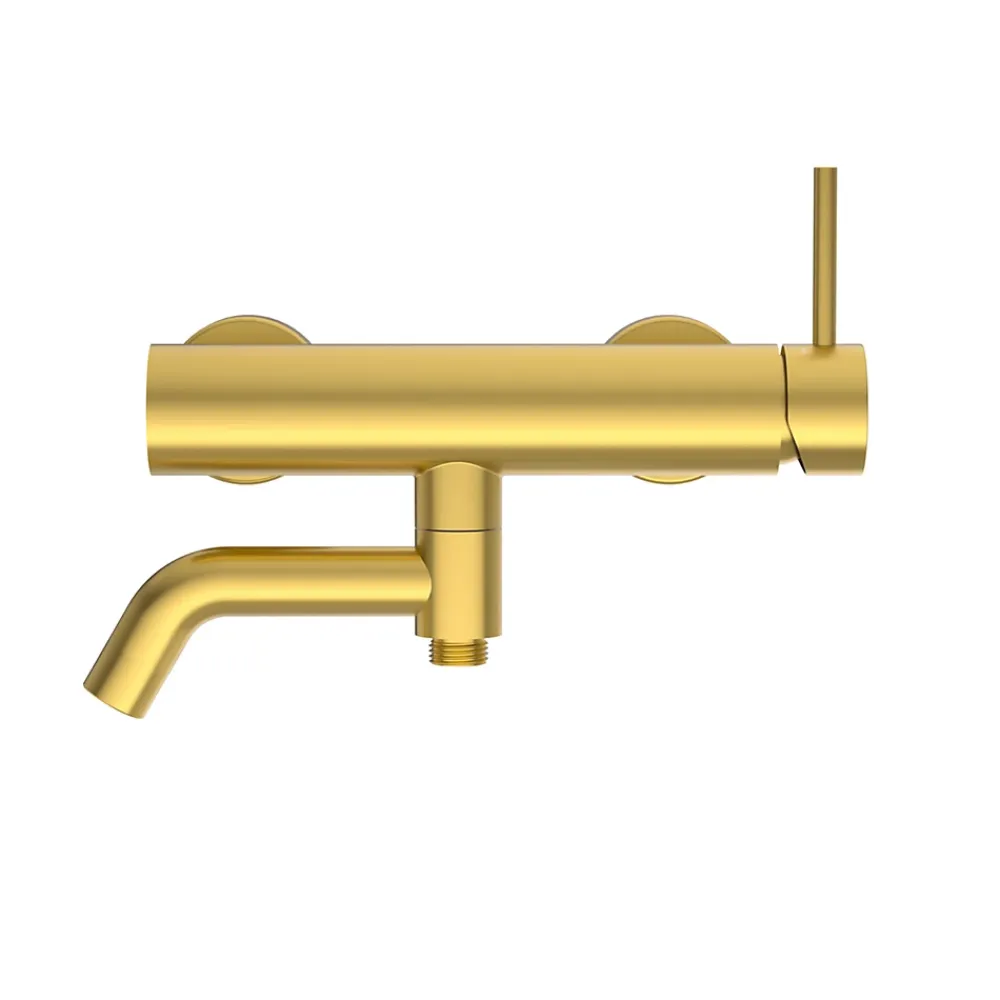 Robinet De Baignoire|Balneo Robinet de baignoire or Acier inoxydable - Mitigeur mural pour baignoire CASCADE