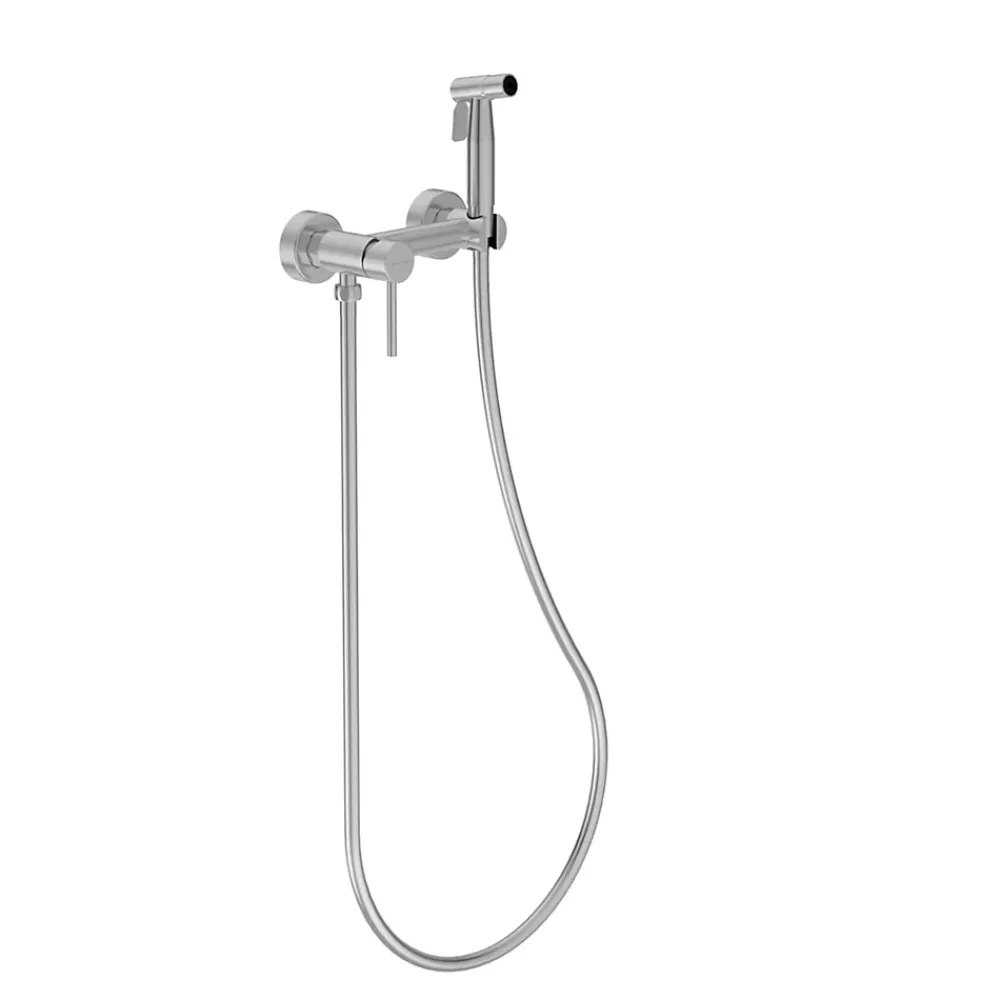 Robinet De Bidet|Balneo Robinet de bidet argent brossé Acier inoxydable - Mitigeur de bidet CASCADE