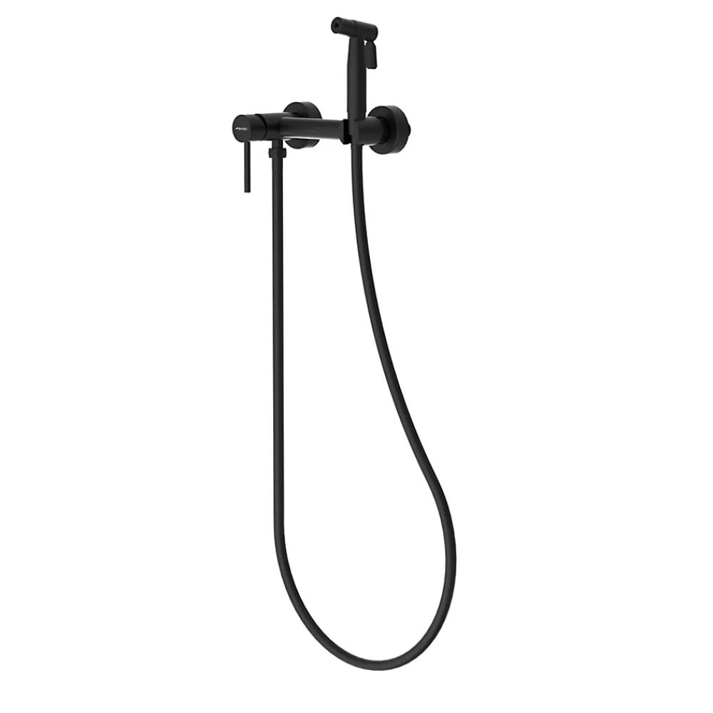Robinet De Bidet|Balneo Robinet de bidet noir Acier inoxydable - Mitigeur de bidet CASCADE