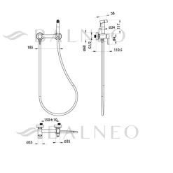 Robinet De Bidet|Balneo Robinet de bidet or Acier inoxydable - Mitigeur de bidet CASCADE