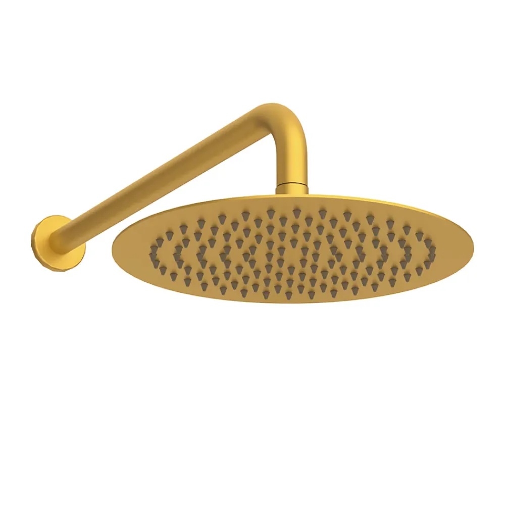 Balneo Système de douche avec pommeau de pluie or Acier inoxydable - Mitigeur de douche avec douchette CASCADE