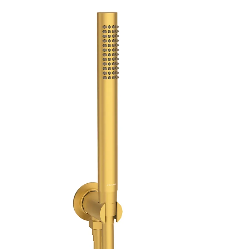 Balneo Système de douche avec pommeau de pluie or Acier inoxydable - Mitigeur de douche avec douchette CASCADE