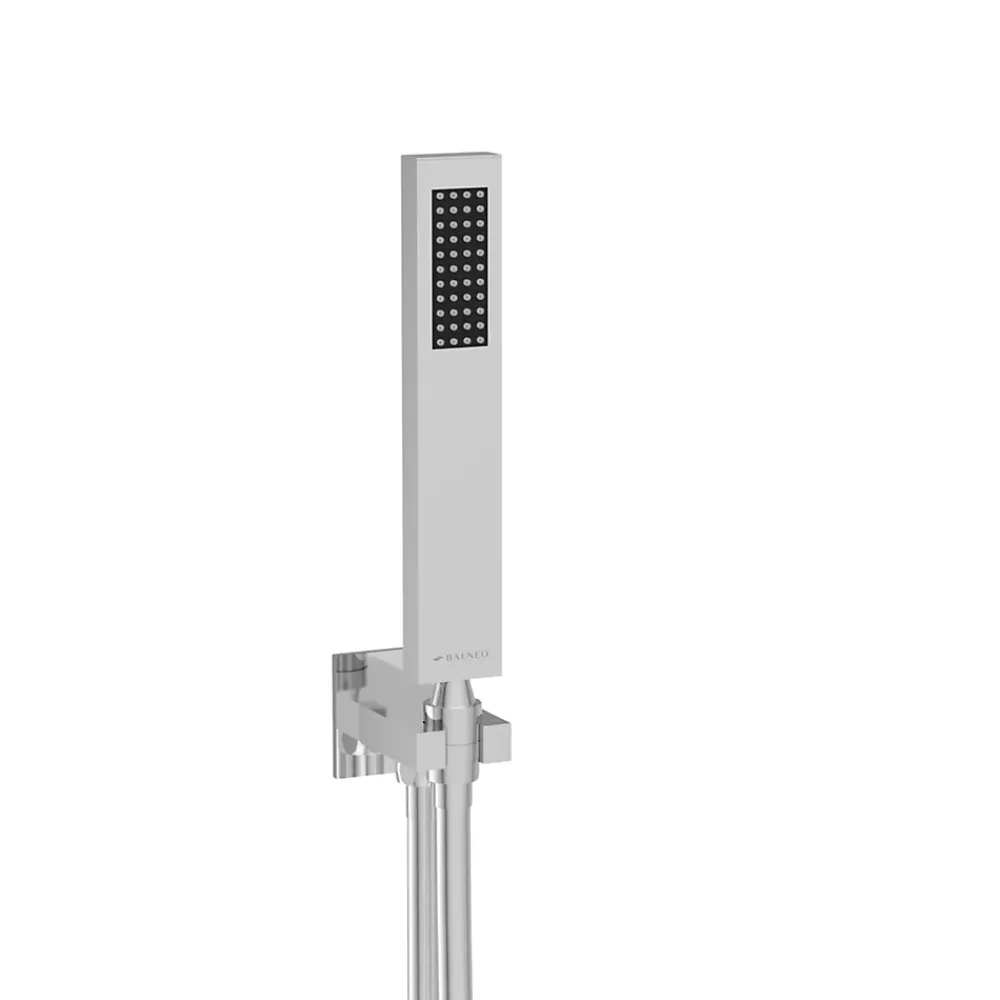 Balneo Système de douche avec pommeau de pluie argent Acier inoxydable - Mitigeur de douche avec douchette CASCADE
