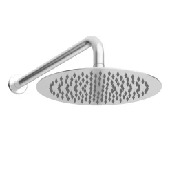 Colonne De Douche Mécanique|Balneo Système de douche avec pommeau de pluie argent brossé Acier inoxydable - Mitigeur de douche avec douchette CASCADE INOX