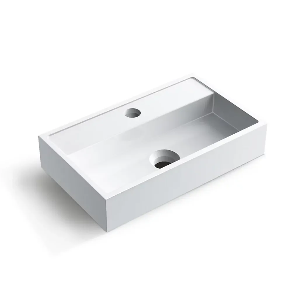 Vasque À Poser|Balneo Vasque à poser 40x24cm, en fonte minérale, Blanc, VIKI