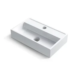 Vasque À Poser|Balneo Vasque à poser 40x24cm, en fonte minérale, Blanc, VIKI