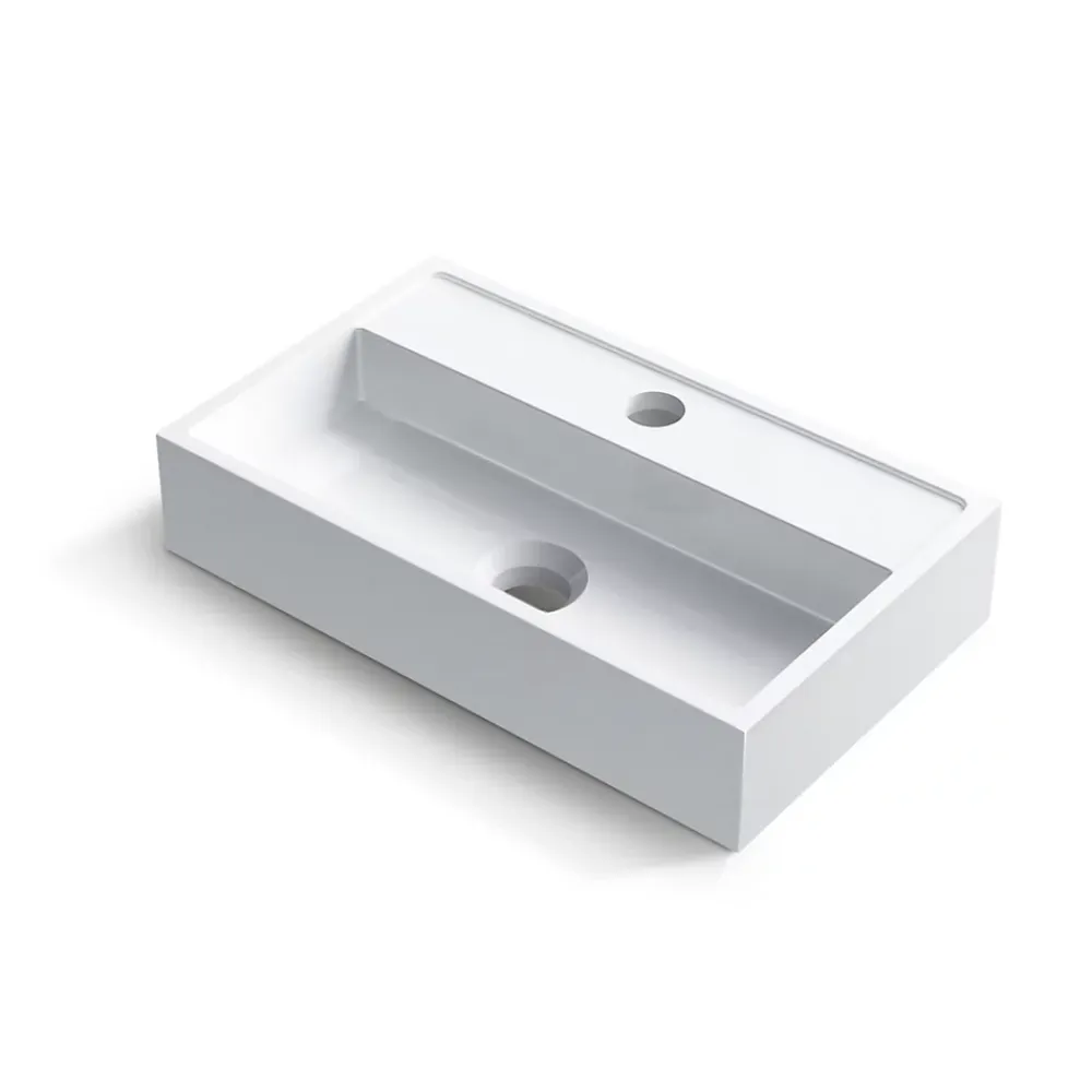Vasque À Poser|Balneo Vasque à poser 40x24cm, en fonte minérale, Blanc, VIKI