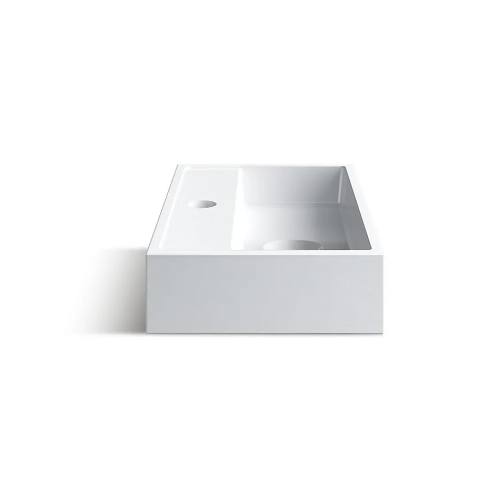 Vasque À Poser|Balneo Vasque à poser 40x24cm, en fonte minérale, Blanc, VIKI