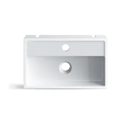 Vasque À Poser|Balneo Vasque à poser 40x24cm, en fonte minérale, Blanc, VIKI