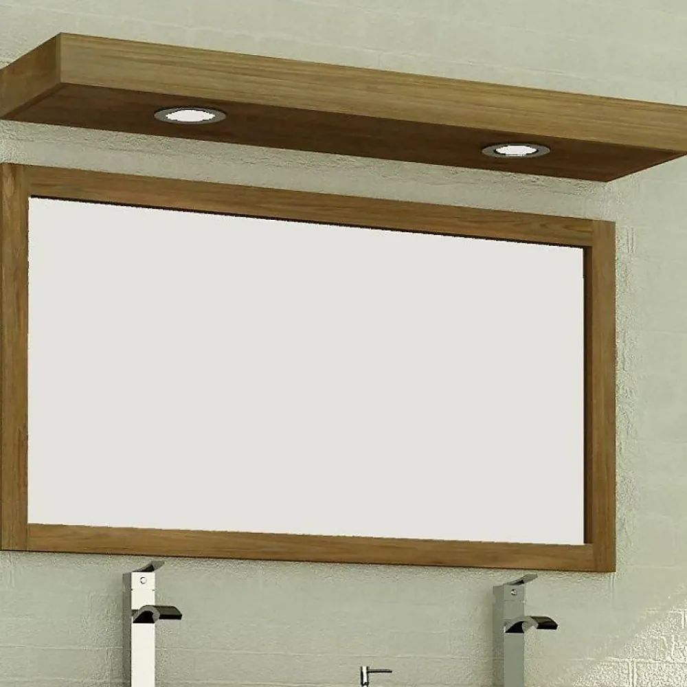 Wanda Collection Bandeau lumineux en teck pour spots 140 cm