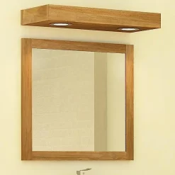Miroir Simple|Wanda Collection Bandeau lumineux en teck pour spots 70 cm