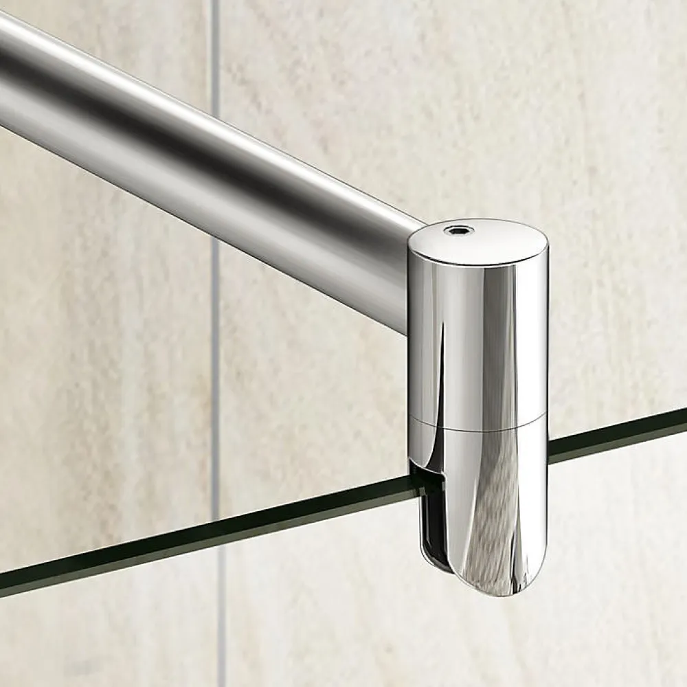 Pommeau De Douche, Flexible Et Barre De Douche|AICA Sanitaire Barre cylindrique stabilisatrice 70-120 cm alu chrome - Verre 6-10 mm