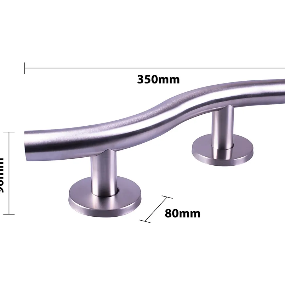 Barre D'Appui|Aidapt Barre d'appui VY477B - incurvée de luxe en acier inoxydable au fini brossé