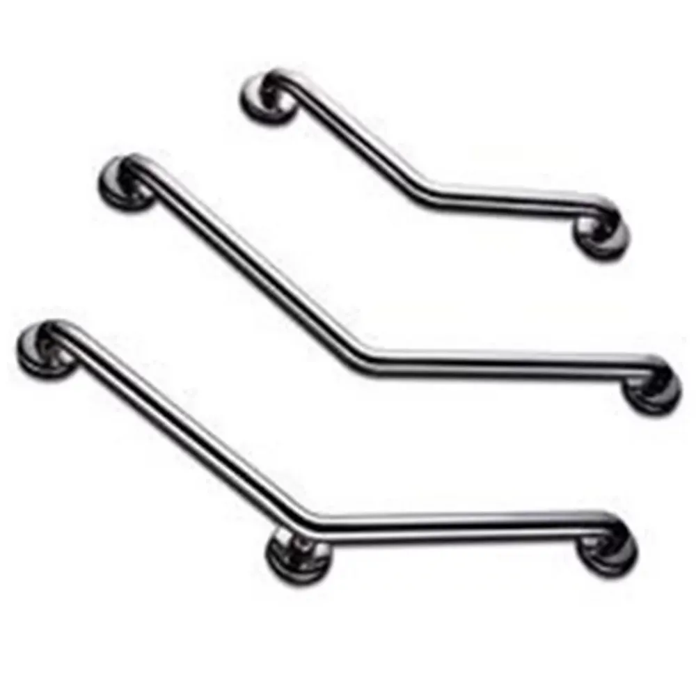 Barre D'Appui|AKW Barre d'appui coudée 135 degrés verticale ou horizontale en inox poli - 2 points de fixation
