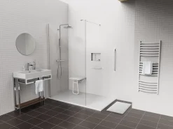 Barre D'Appui|Godonnier Barre d'appui droite en acier blanc mat Essentiels Plus 42,3 cm