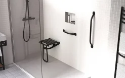 Barre D'Appui|Godonnier Barre d'appui droite en acier noir mat Essentiels Plus 42,3 cm
