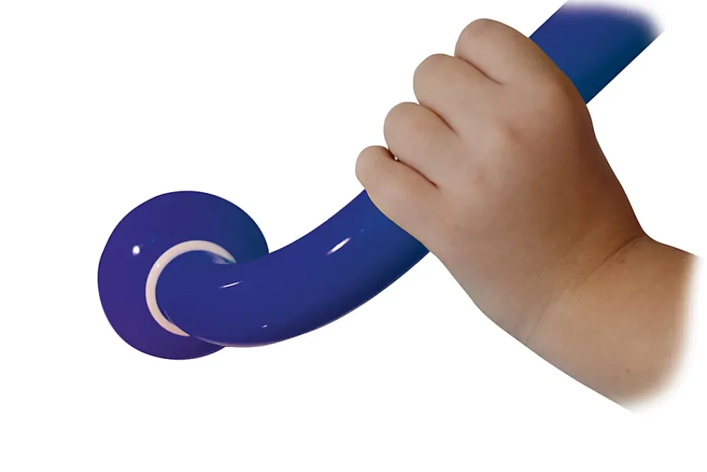 Barre D'Appui|Godonnier Barre d'appui droite en aluminium bleu epoxy 36,6 cm