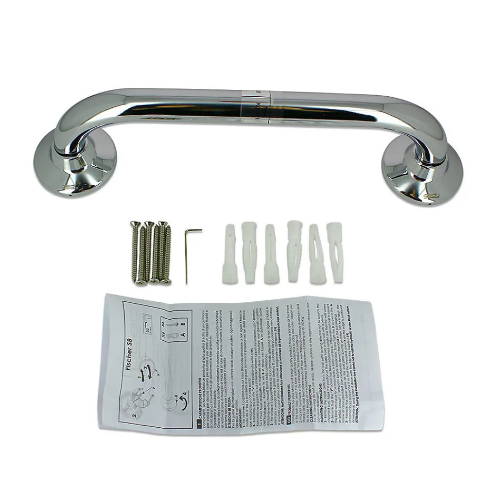 Barre D'Appui|Kiamami Valentina Barre D'appui Pour Salle De Bain En Finition Chromée, 37 Cm