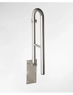 Barre D'Appui|Bemeta Barre d'appui relevable en forme U HELP en acier inoxydable-81,3x25x10cm--