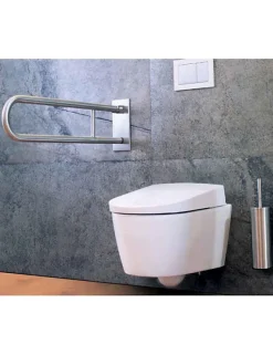 Bemeta Barre d'appui relevable en forme U HELP en acier inoxydable-60x25x10cm--