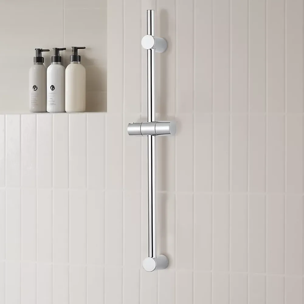 Pommeau De Douche, Flexible Et Barre De Douche|GoodHome Barre de douche réglable chrome Cavally