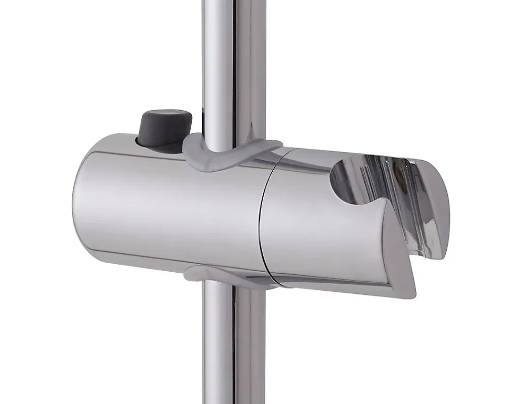 Barre de douche standard réglable fixation murale coloris chrome L.64,5 cm