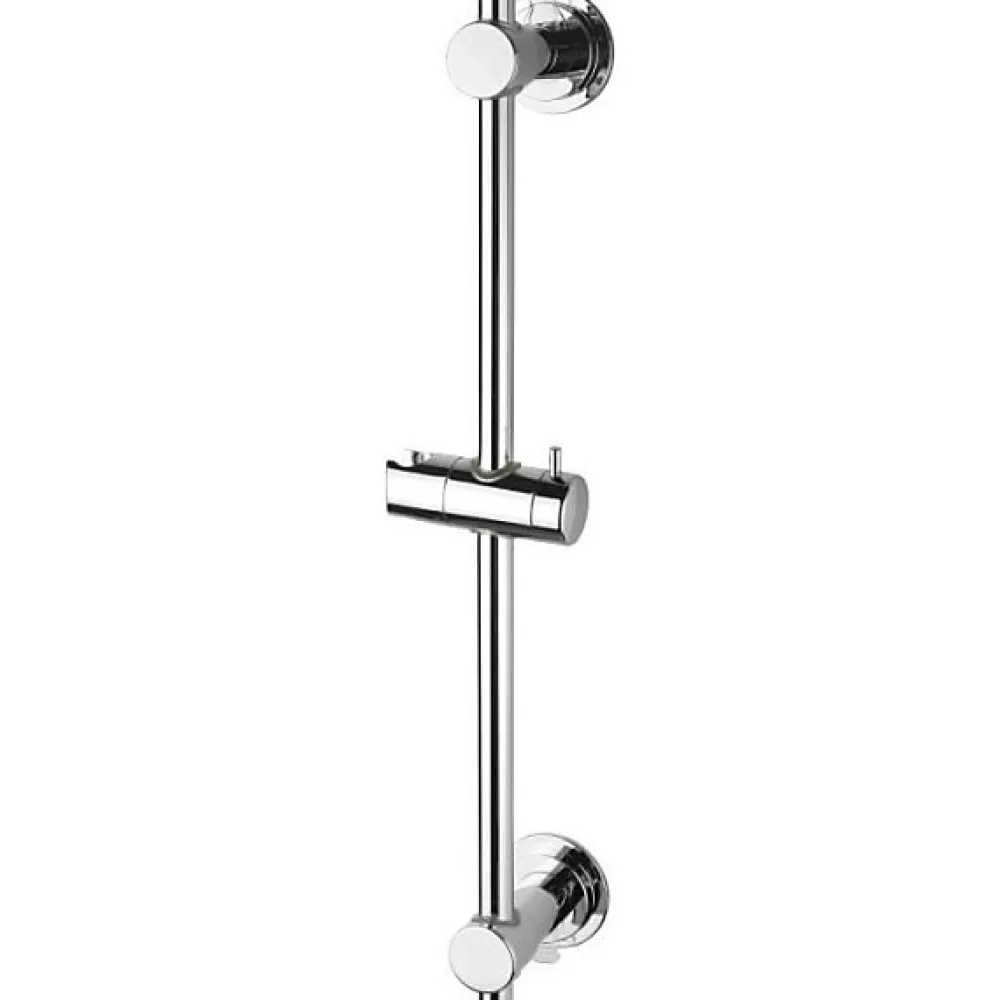 Rousseau Barre de douche universelle - Inox chromé - Longueur 60,5 cm - Diametre 18 mm - Fixation ventouse