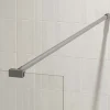 Paroi De Douche|Aurlane Barre de Fixation Chromée Recoupable pour Paroi de Douche - Longueur 100 cm