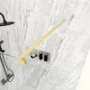 Aurlane Barre de fixation murale OR DORE BROSSE réglable de 70 à 100cm pour paroi de douche FREEDOM 2 GOLD