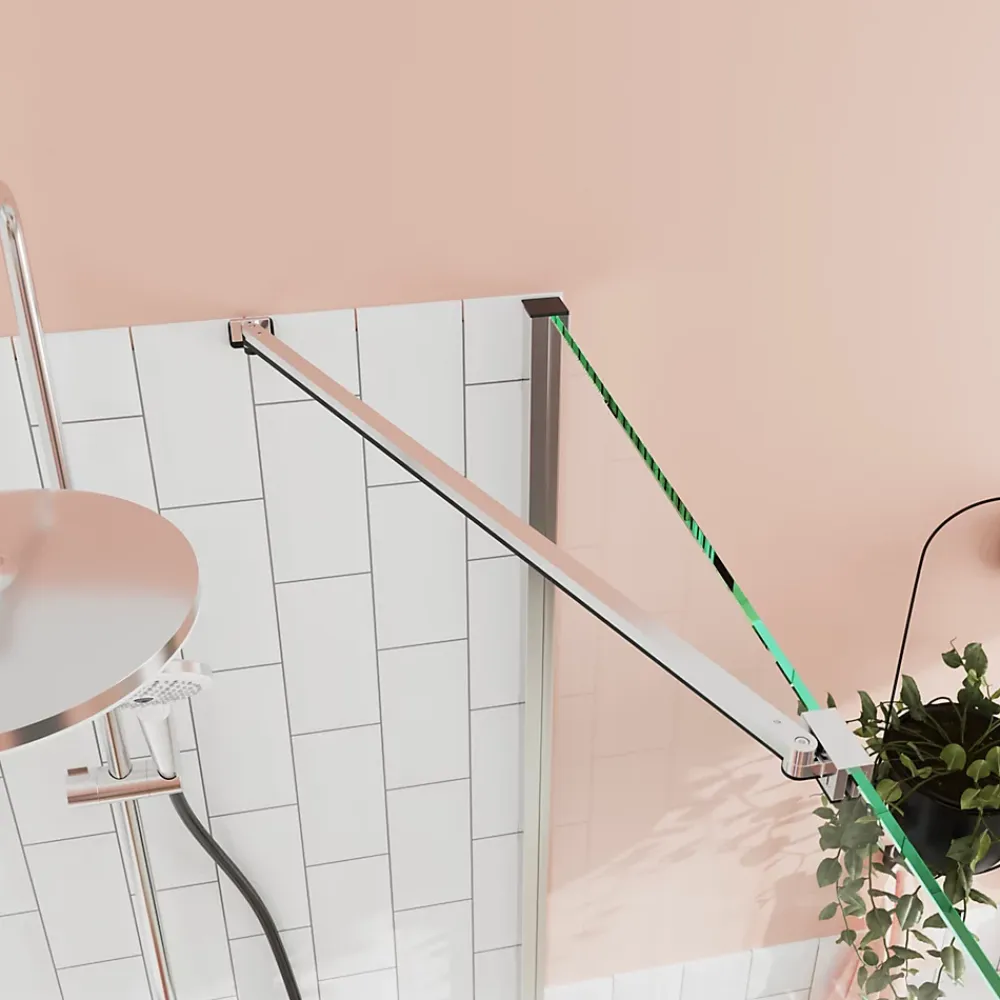 Paroi De Douche|GoodHome Barre de fixation/stabilisation pour paroi de douche L.70 cm, alu chrome, Ledava