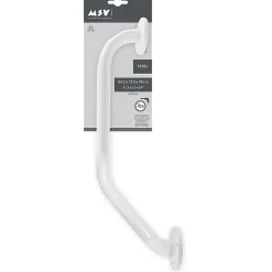MSV Barre de redressement ou d'appui coudée Acier 54x13,5x10cm Blanc