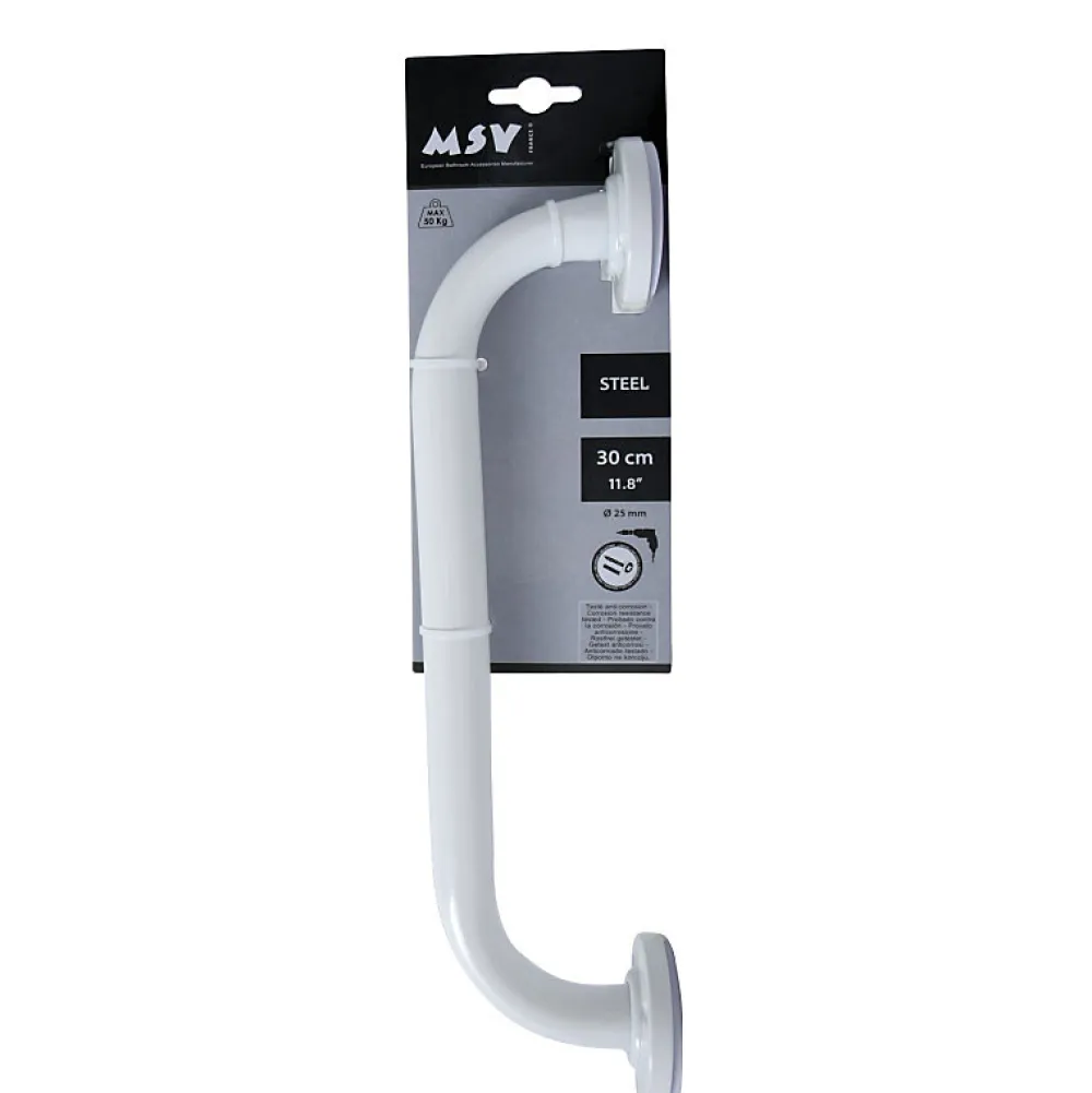 Barre D'Appui|MSV Barre de redressement ou d'appui Acier 30cm Blanc