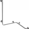 Barre D'Appui|Sanindusa Barre de relèvement et appui en angle horizontal et vertical PMR normes handicapé NewWCCare inox brossé