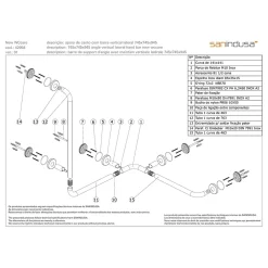 Barre D'Appui|Sanindusa Barre de relèvement et appui en angle horizontal et vertical PMR normes handicapé NewWCCare inox brossé
