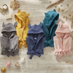 Peignoir De Bain|Bb&Co Peignoir bébé et enfant à capuche en bambou
