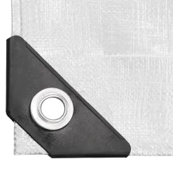 Etendoir À Linge|ECD Germany Bâche de couverture étanche protection en PE avec oeillets 6x10 m 260g/m² blanc