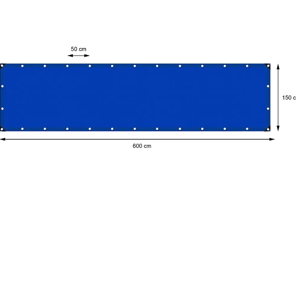 Etendoir À Linge|ECD Germany Bâche de couverture étanche protection en PE avec oeillets 1,5x6 m 180 g/m² bleu