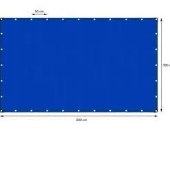 ECD Germany Bâche de couverture étanche protection en PE avec oeillets 3x5 m 180 g/m² bleu