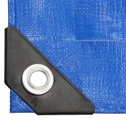 ECD Germany Bâche de couverture étanche protection en PE avec oeillets 2x3 m 260 g/m² bleu