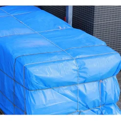 ECD Germany Bâche de couverture étanche protection en PE avec oeillets 2x3 m 260 g/m² bleu