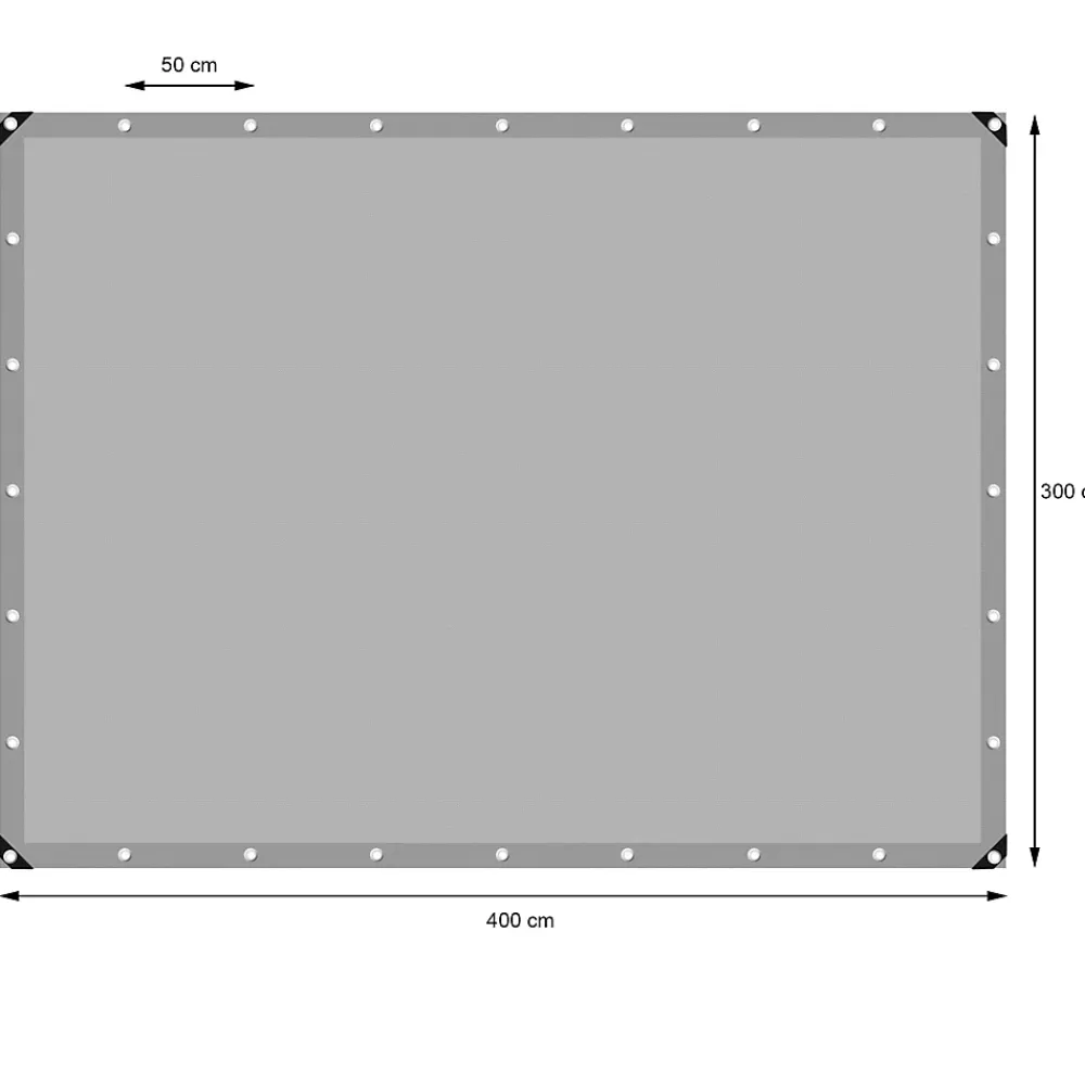 Etendoir À Linge|ECD Germany Bâche de couverture étanche protection en PE avec oeillets 3 x 4 m 180 g/m² gris
