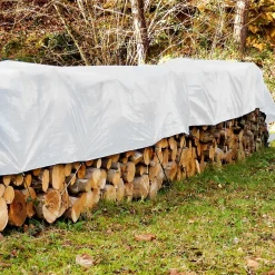 Etendoir À Linge|ECD Germany Bâche de couverture étanche protection en PE avec oeillets 1,5x6 m 260g/m² blanc