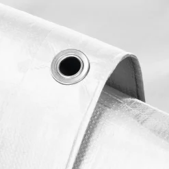 Etendoir À Linge|ECD Germany Bâche de couverture étanche protection en PE avec oeillets 8x10m 180 g/m² blanc