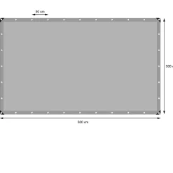 Etendoir À Linge|ECD Germany Bâche de couverture étanche protection en PE avec oeillets 3x5 m 180 g/m² gris