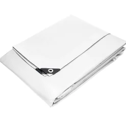 Etendoir À Linge|ECD Germany Bâche de couverture étanche protection en PE avec oeillets 8x12 m 260g/m² blanc
