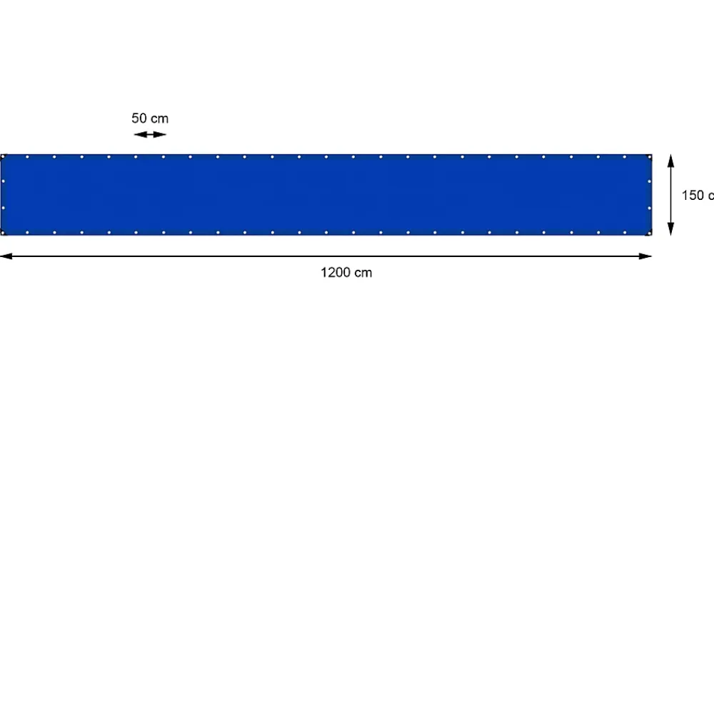 Etendoir À Linge|ECD Germany Bâche de couverture étanche protection en PE avec oeillets 1,5x12m 180 g/m² bleu