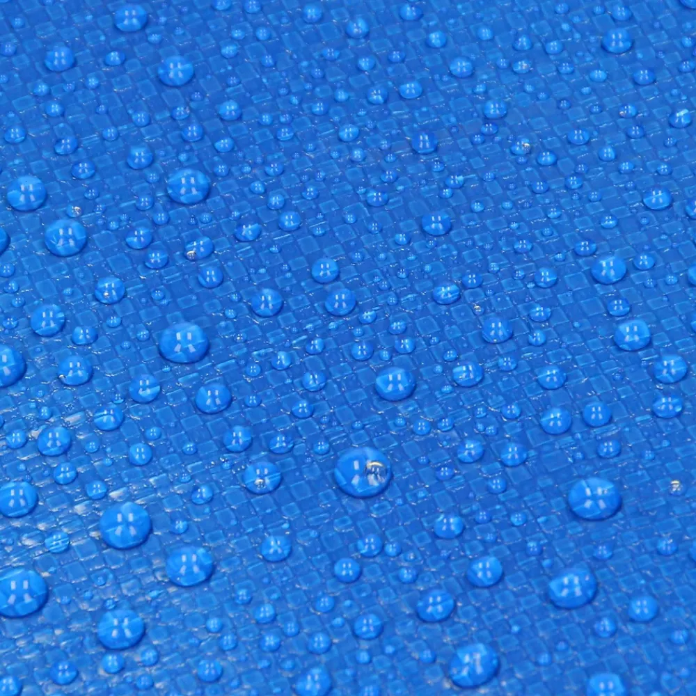 ECD Germany Bâche de couverture étanche protection en PE avec oeillets 6x10 m 260 g/m² bleu