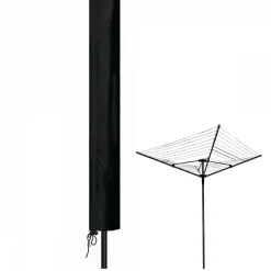 Etendoir À Linge|Linxor Bâche, housse de protection imperméable pour séchoir parapluie - 165 x 30 x 30 cm - Noir -