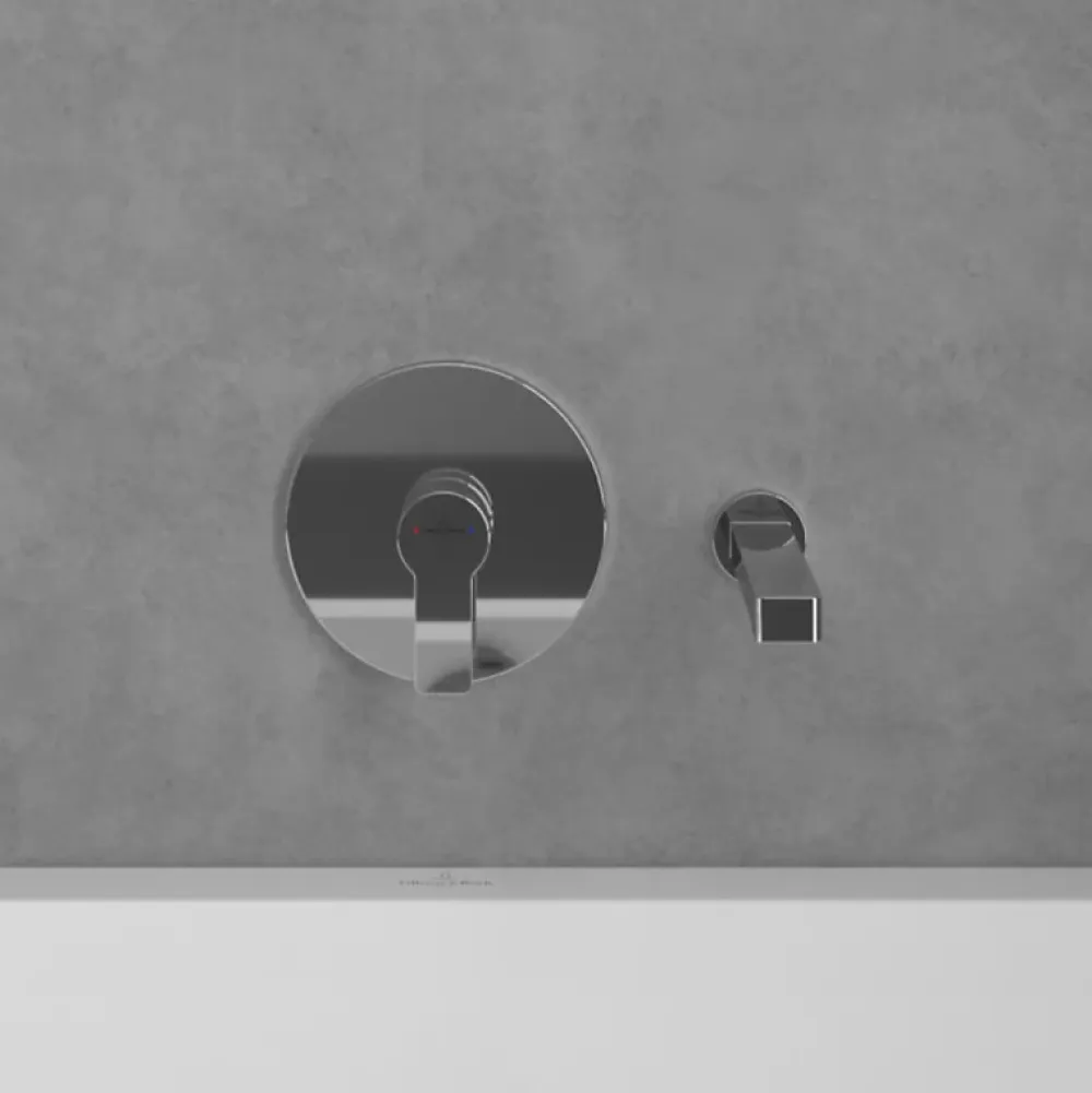 Robinet De Baignoire|Villeroy & Boch Bec de baignoire VILLEROY ET BOCH Architectura montage mural chrome