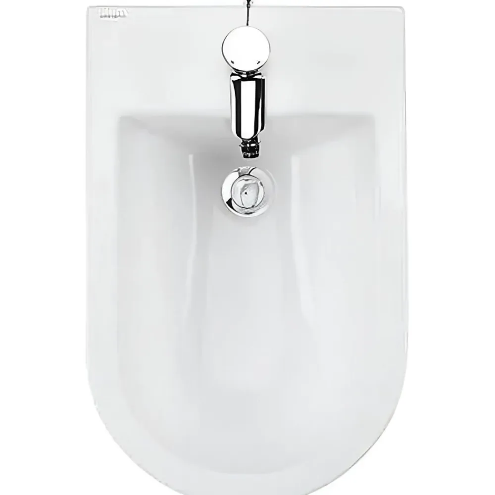 Bidet|Sanindusa Bidet à poser au sol céramique traditionnelle UrbY 55x35 blanc (robinet et vidage non inclus)